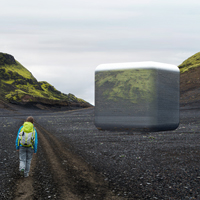 Ice Land Cube trekking shelter in Iceland